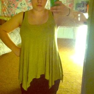 Flowy lime green tank, v neck, very soft. SOLD