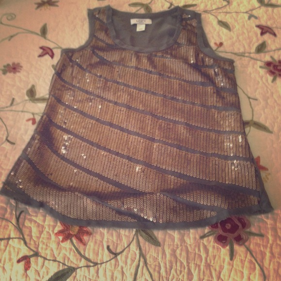 Ann Taylor Loft metallic top.