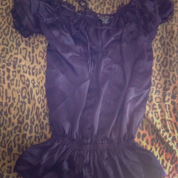 Purple silky top