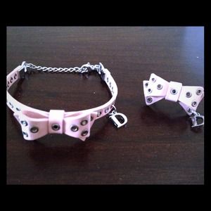 Auth Christian Dior pink bracelet and ring REDUCED