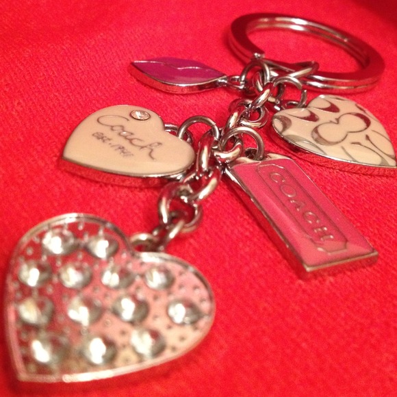 Coach keychain with hearts...SOLD!