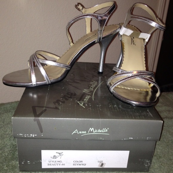 Silver Strappy Heel
