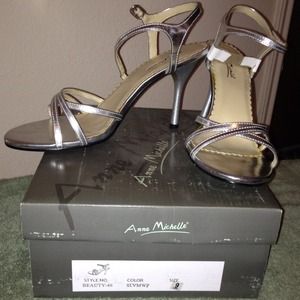 Silver Strappy Heel
