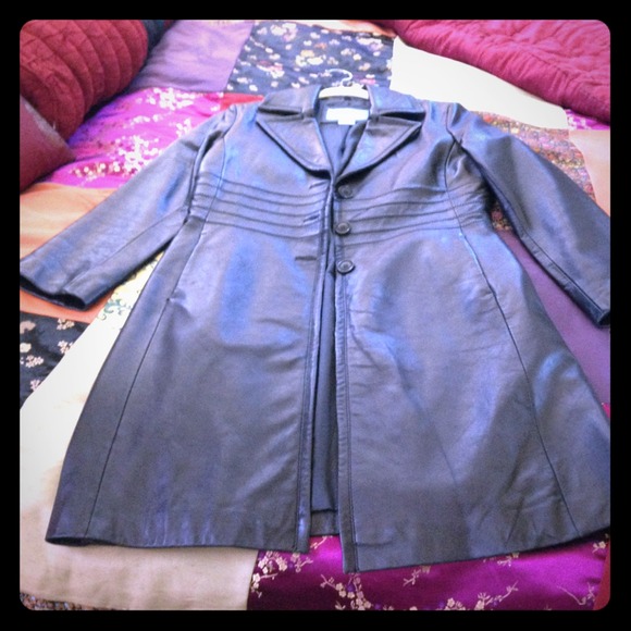 Nine West long leather coat
