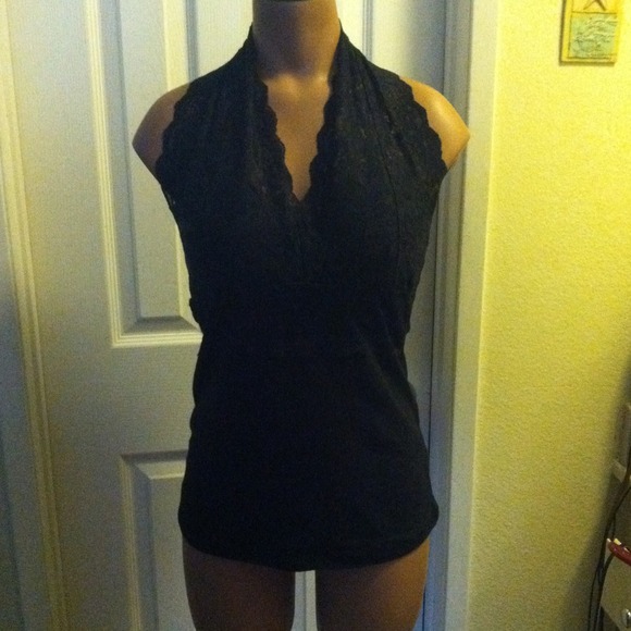 ❌SOLD! @dwnncl Black Halter Top