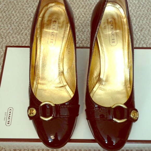Coach patent leather pumps!
