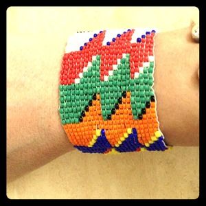 Hand beaded  bracelet band ...
