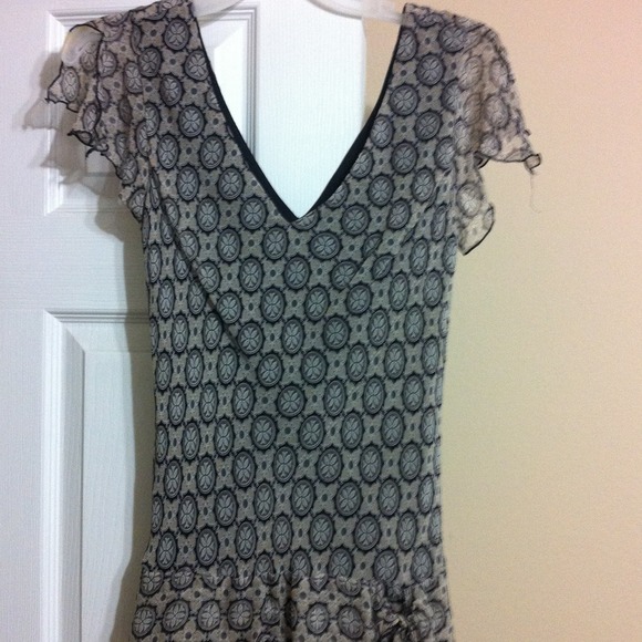 Nice long waisted dress with fun pattern RESERVED