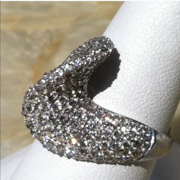βSOLDβNeda Behnam 14K WG 2.55CT Diamond Twist Ring - Picture 2 of 4