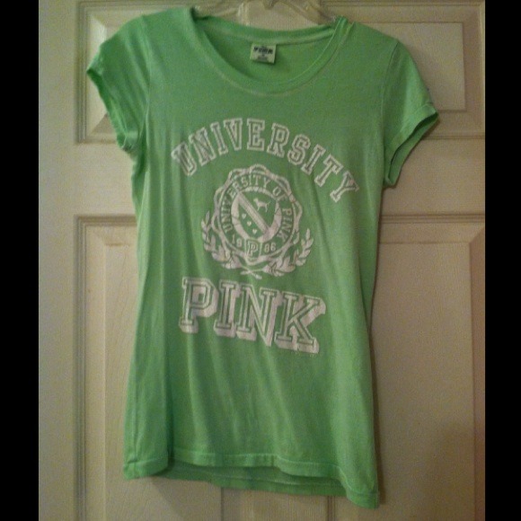 Victoria's Secret Pink lime green tshirt
