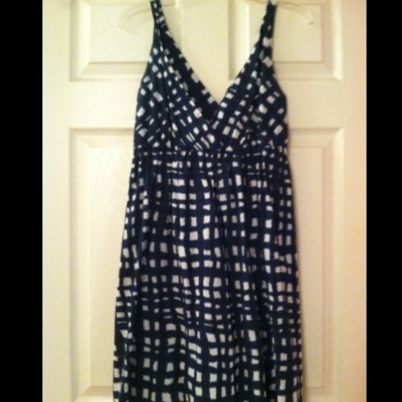 Navy and White Dress