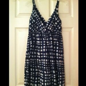 Navy and White Dress