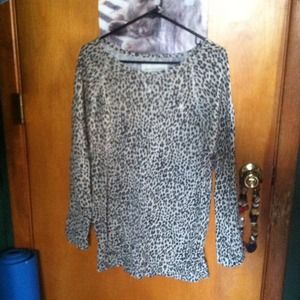 Off the shoulder Obey cheetah print sweater!