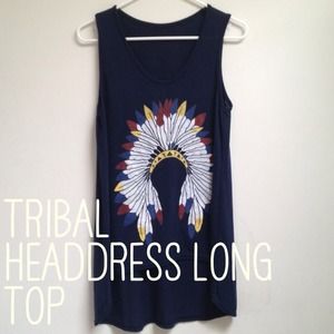 Tribal Headdress Graphic Top