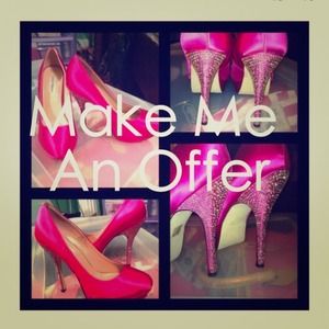 SOLD! Steve Madden Dazzled Hot Pink Platforms