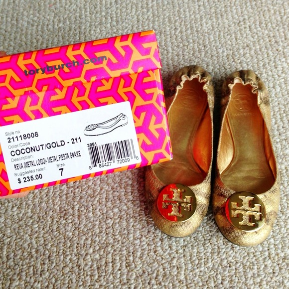 ✨SOLD✨💥Tory Burch Fiesta Snake Reva Flats💥 - Picture 3 of 4