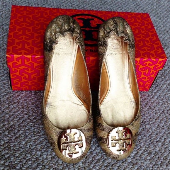 ✨SOLD✨💥Tory Burch Fiesta Snake Reva Flats💥 - Picture 4 of 4