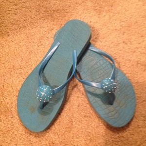 Turquoise blue interchangeable sandals!