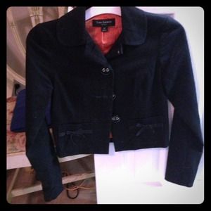 Cute black crop jacket xs