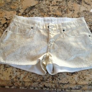 Rich & Skinny painted jean shorts