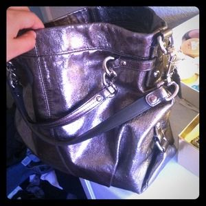 Shimmery grey purse