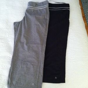 Gray and black capris, jockey size Large