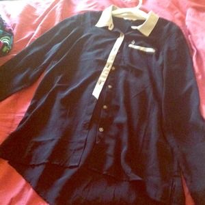 Volcom stone black button up