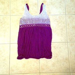 Purple and silver sequin tank!