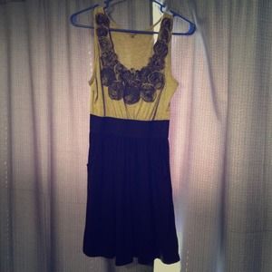 NWOT black and gray sun dress