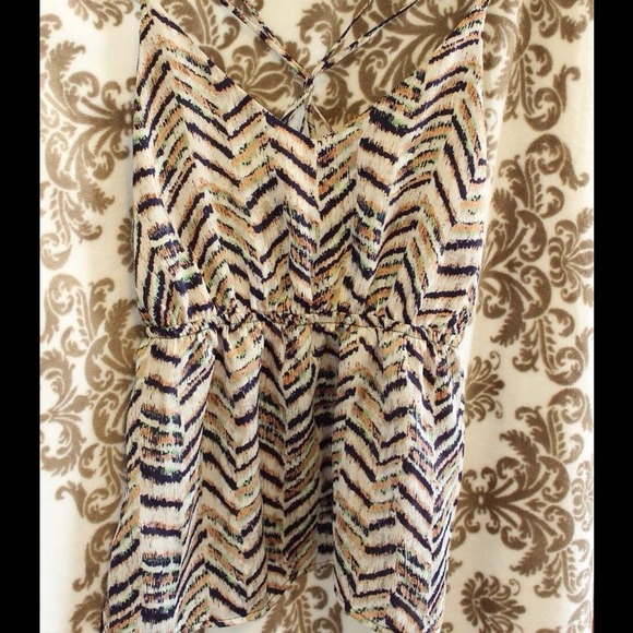 *sold* chevron multicolor flirty tank - Picture 4 of 4