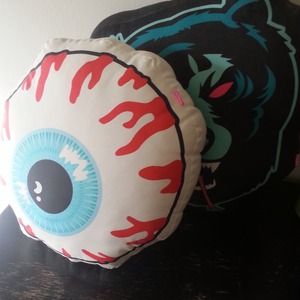 Mishka throw pillows "collectors"
