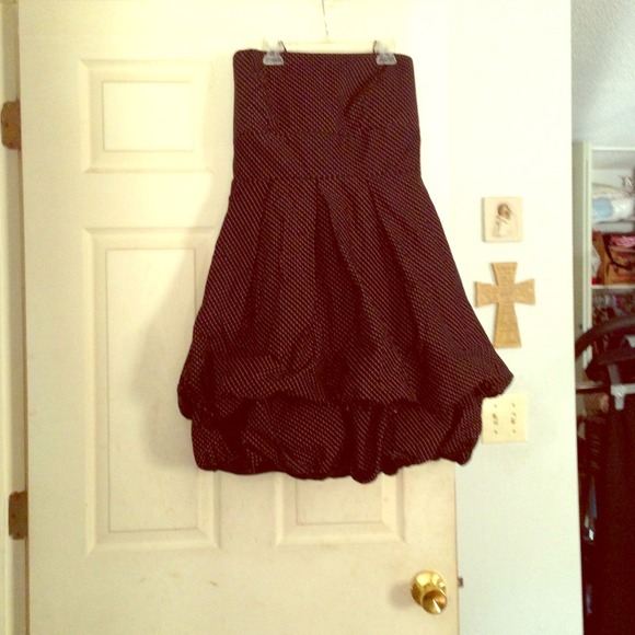 Brown and pink pin dot dress