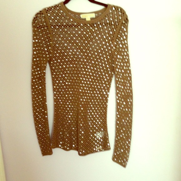 Michael Kors Crotchet beige sweater
