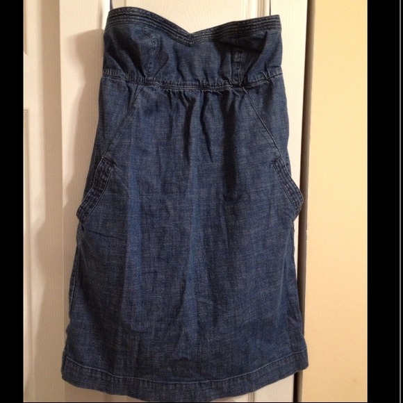 Denim Strapless Dress