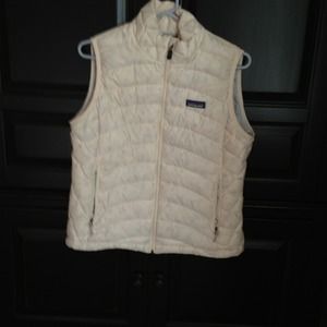 Patagonia White Fitted Down Vest