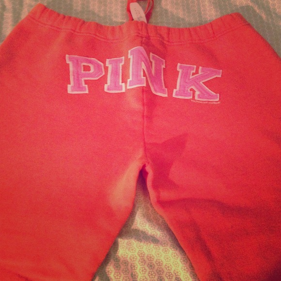 Orange PINK sweats with elastic bottoms - Picture 1 of 3