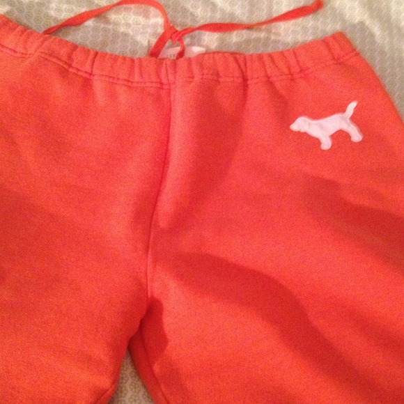 Orange PINK sweats with elastic bottoms - Picture 3 of 3