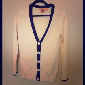 Tory Burch Cream/black cardigan