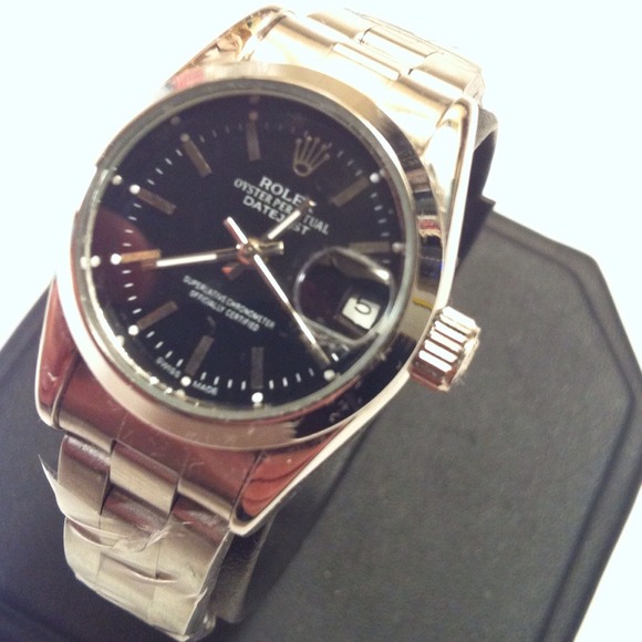 Ladies Black Face Oyster Perpetual Date Just