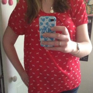 Old Navy Dog Pattern Blouse