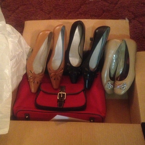 SOLD****Bundle @marielh D&B purse 3 pairs of shoes