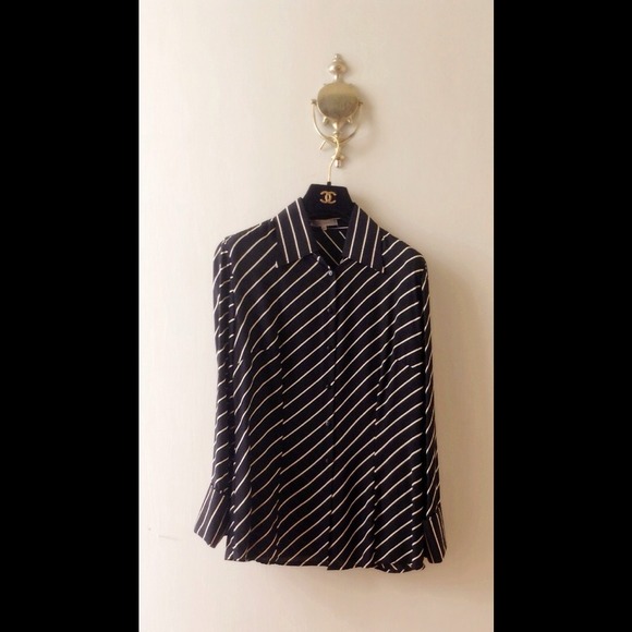 NARACAMICIE Black & white strip women's shirt