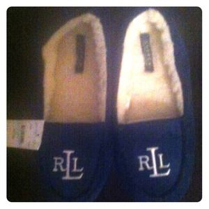 Brand new NEVER worn Ralph Lauren slippers!