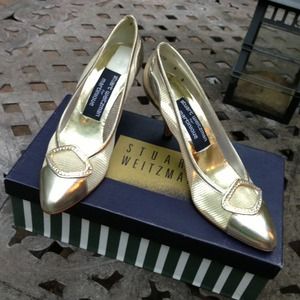 Vintage Stuart Weitzman silver/gold