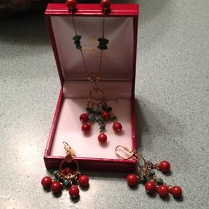 Coral & Turquoise necklace set