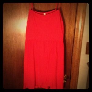 Red cotton sundress