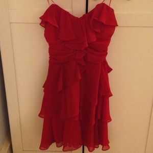 Red dress strapless