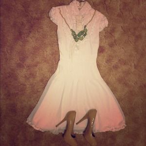 White chiffon dress
