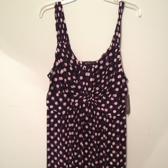 INC Plus Size Polka Dot Spaghetti Strap Sundress