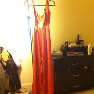 ASOS Orange cut out jumpsuit